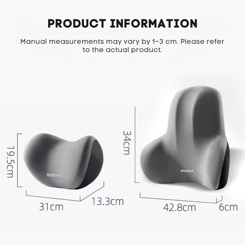 Conjunto de Almofadas Ergonómicas para Carro em Espuma Memory – Alívio Pescoço e Costas | ErgoComfort™