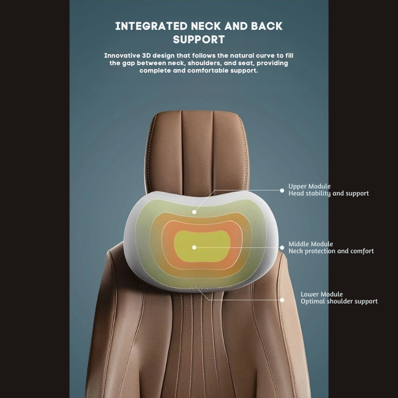 Conjunto de Almofadas Ergonómicas para Carro em Espuma Memory – Alívio Pescoço e Costas | ErgoComfort™