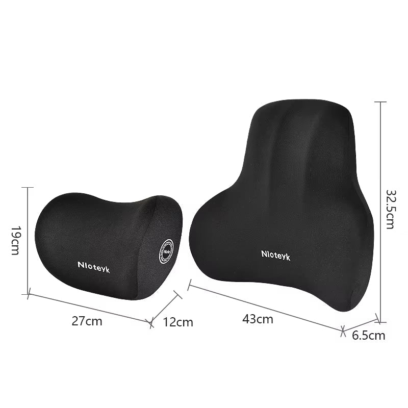 Conjunto de Almofadas Ergonómicas para Carro em Espuma Memory – Alívio Pescoço e Costas | ErgoComfort™