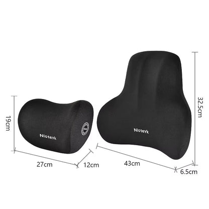 Conjunto de Almofadas Ergonómicas para Carro em Espuma Memory – Alívio Pescoço e Costas | ErgoComfort™