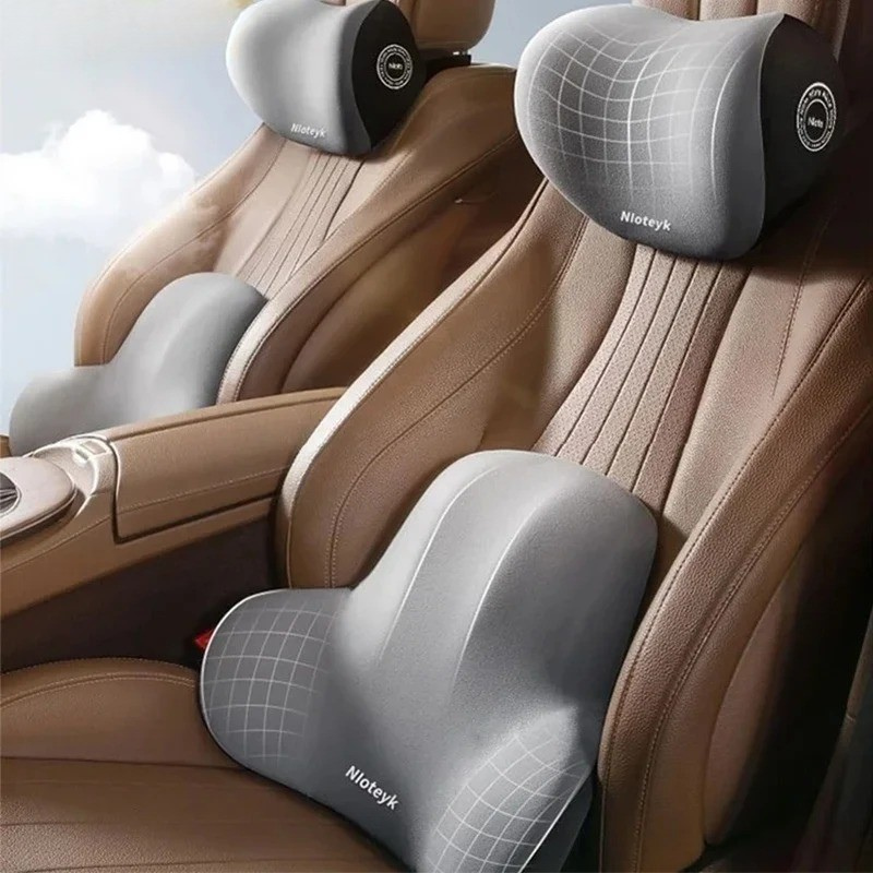 Conjunto de Almofadas Ergonómicas para Carro em Espuma Memory – Alívio Pescoço e Costas | ErgoComfort™
