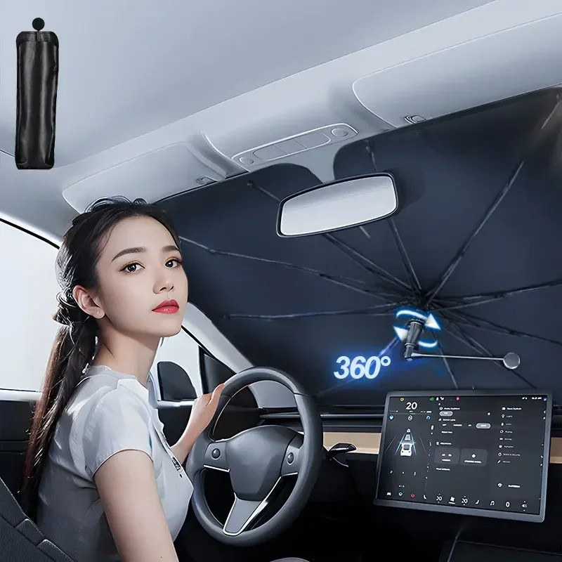 Pára-Sol Dobrável para Carro – Proteção UV e Calor | SunShield™