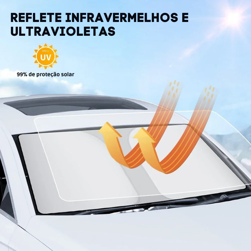 Pára-Sol Dobrável para Carro – Proteção UV e Calor | SunShield™