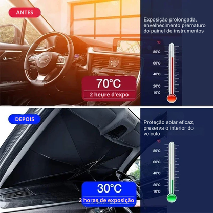 Pára-Sol Dobrável para Carro – Proteção UV e Calor | SunShield™